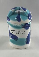 Gmundner Keramik-Dose/Gewrz eckig Muskat